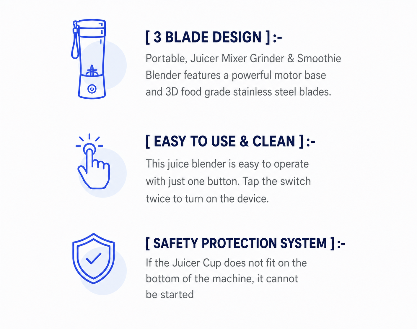 Electric Portable Mini Juicer Bottle
