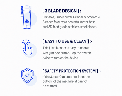 Electric Portable Mini Juicer Bottle